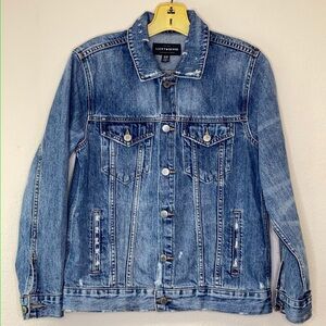 Lucky Brand Distressed Tomboy Trucker Jacket Med